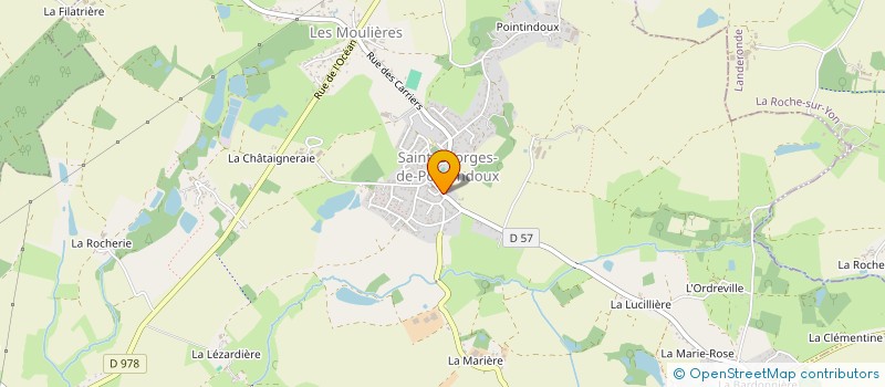 localisation de l'entreprise LES GRISONS CYCLISTES DE SAINT GEORGES DE POINTINDOUX  SAINT-GEORGES-DE-POINTINDOUX