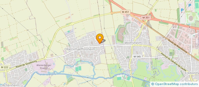 localisation de l'entreprise LES GRIVES  OBERSCHAEFFOLSHEIM
