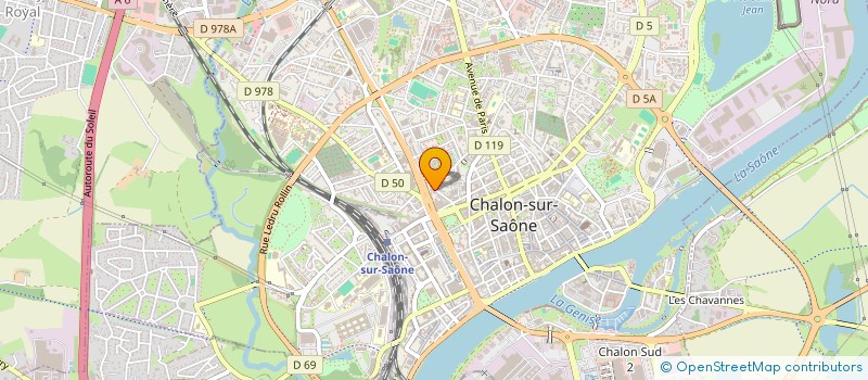 localisation de l'entreprise LES GRODES à CHALON-SUR-SAONE