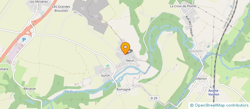 localisation de l'entreprise LES GROLLIERS  VOULON