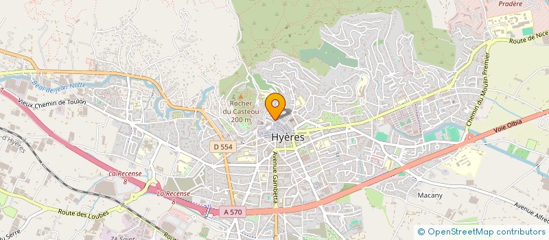 localisation de l'entreprise LES GROTTES à HYERES