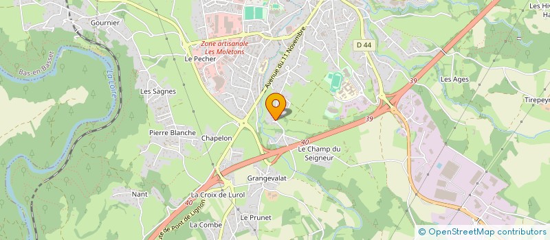 localisation de l'entreprise LES GROTTES DE THILENNE  MONISTROL-SUR-LOIRE