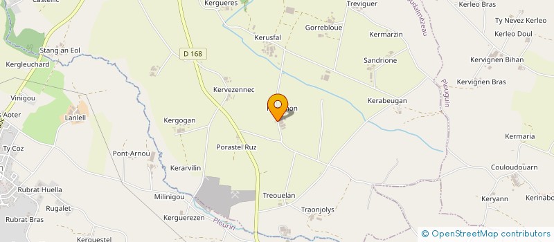 localisation de l'entreprise LES GUENNEUG  PLOUDALMEZEAU