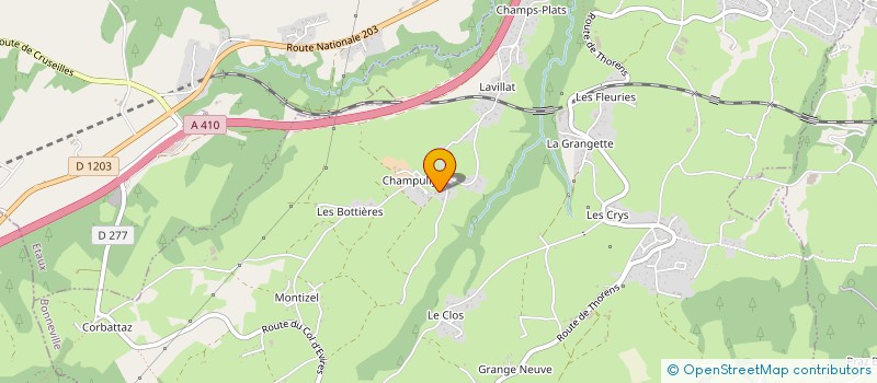 localisation de l'entreprise LES GUERONDS  LA ROCHE-SUR-FORON