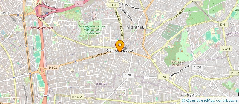 localisation de l'entreprise LES GUETTEURS DE PLUIES à MONTREUIL