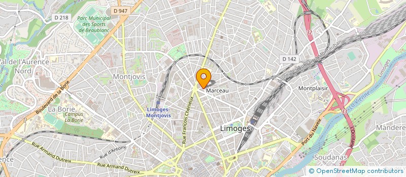 localisation de l'entreprise LES GUEULES SECHES à LIMOGES