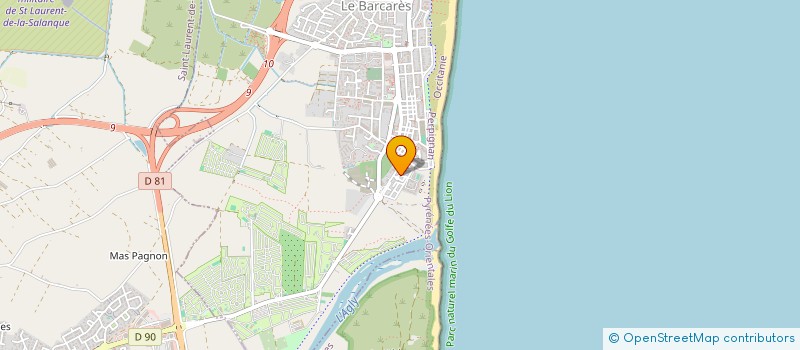 localisation de l'entreprise LES GUILLEMETTES  LE BARCARES