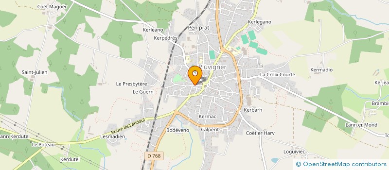 localisation de l'entreprise LES GYMNASTES PLUVIGNOISES  PLUVIGNER