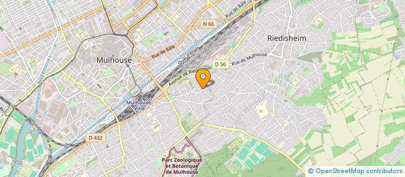 localisation de l'entreprise LES GYMNASTES VOLT. DE RIEDISHEIM  MULHOUSE