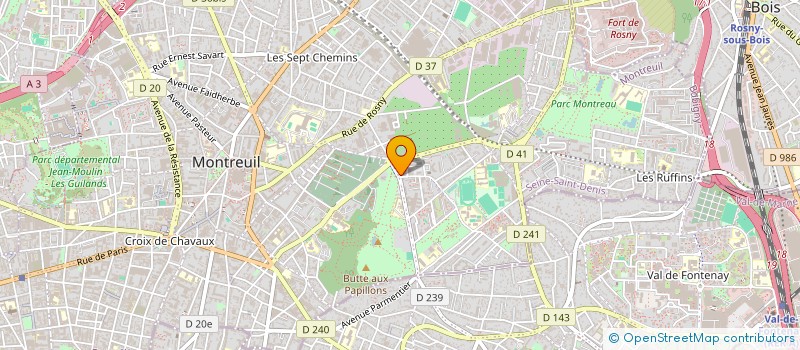 localisation de l'entreprise LES HABITANTS à MONTREUIL