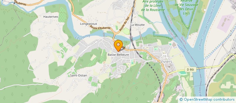 localisation de l'entreprise LES HABITANTS ET RIVERAINS DU QUARTIER DE BELLIEURE à VIVIERS
