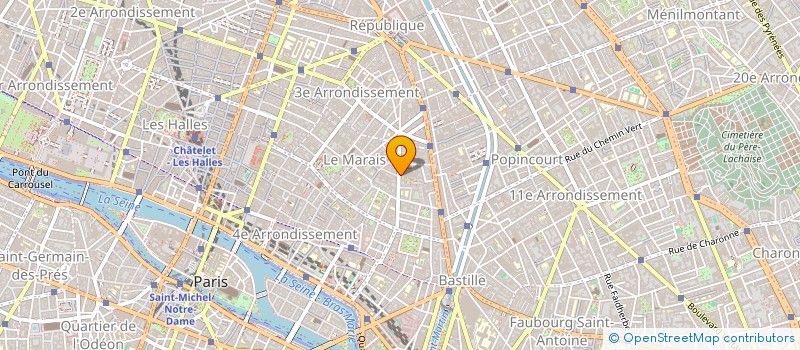 localisation de l'entreprise LES HABITUES  PARIS