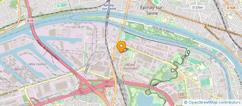 localisation de l'entreprise LES HABITUES à GENNEVILLIERS