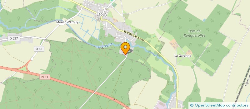 localisation de l'entreprise LES HALBRANS  ETOUY