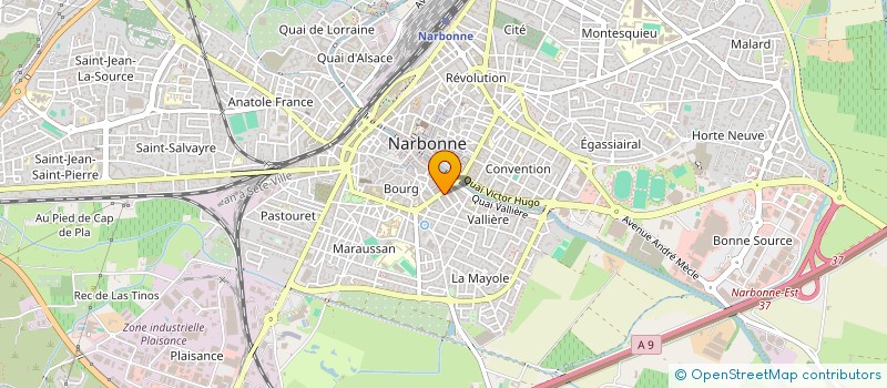 localisation de l'entreprise LES HALLES à NARBONNE