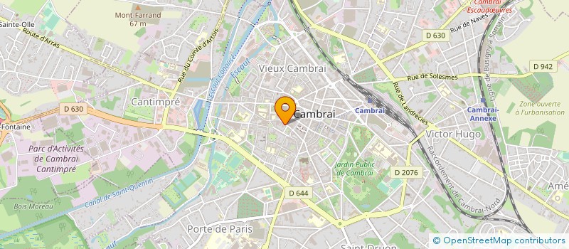 localisation de l'entreprise LES HALLES à CAMBRAI