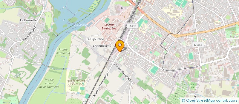 localisation de l'entreprise LES HALLES à ANGERS