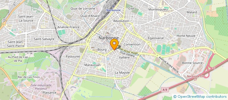 localisation de l'entreprise LES HALLES à NARBONNE