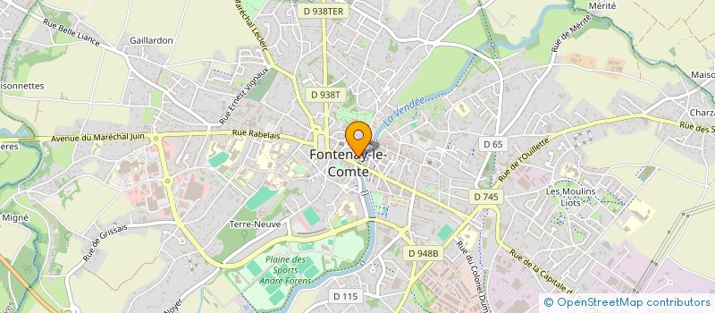 localisation de l'entreprise LES HALLES à FONTENAY-LE-COMTE