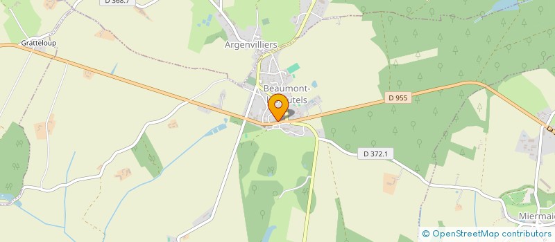 localisation de l'entreprise LES HALLES à BEAUMONT-LES-AUTELS