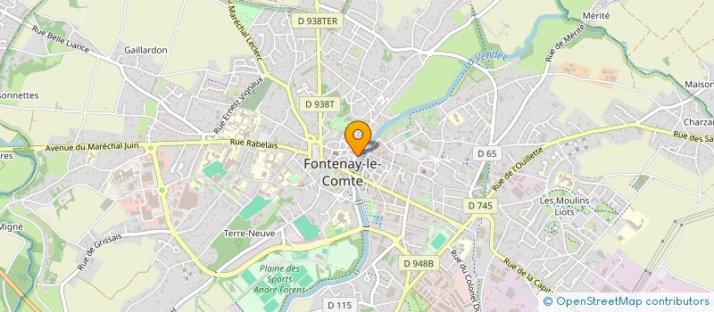 localisation de l'entreprise LES HALLES  FONTENAY-LE-COMTE