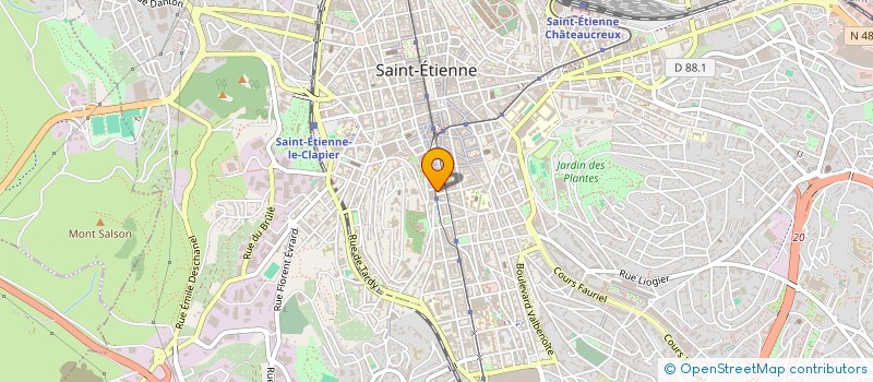 localisation de l'entreprise LES HALLES ALSACE à SAINT-ETIENNE