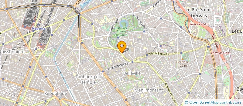 localisation de l'entreprise LES HALLES BOLIVAR  PARIS