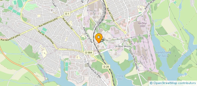 localisation de l'entreprise LES HALLES BOURGUIGNONNES - COMPTOIR DES VIANDES II  LE CREUSOT