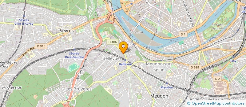 localisation de l'entreprise LES HALLES D'ASNIERES à MEUDON