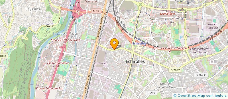localisation de l'entreprise LES HALLES DAUPHINOISES à ECHIROLLES
