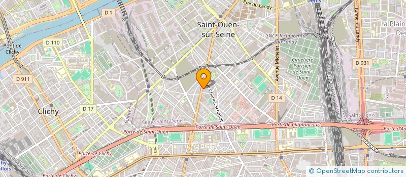 localisation de l'entreprise LES HALLES DE GARIBALDI à SAINT-OUEN-SUR-SEINE