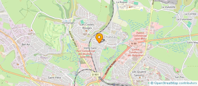 localisation de l'entreprise LES HALLES DE L'AVEYRON  ONET-LE-CHATEAU