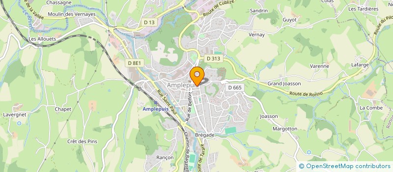 localisation de l'entreprise LES HALLES DE L'HOTEL DE VILLE à AMPLEPUIS