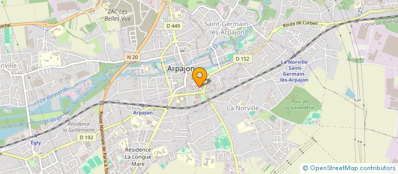 localisation de l'entreprise LES HALLES DE LA TELEPHONIE à ARPAJON