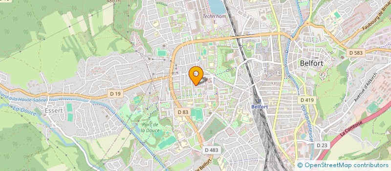 localisation de l'entreprise LES HALLES DE RESIDENCES  BELFORT