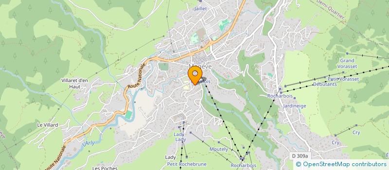 localisation de l'entreprise LES HALLES DE ROCHEBRUNE à MEGEVE