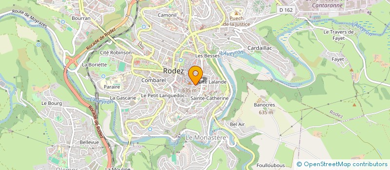 localisation de l'entreprise LES HALLES DE RODEZ  RODEZ