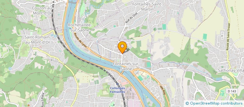 localisation de l'entreprise LES HALLES DES 3 FONTAINES à FONTAINES-SUR-SAONE