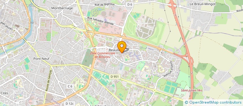 localisation de l'entreprise LES HALLES DES TEMPLIERS à POITIERS