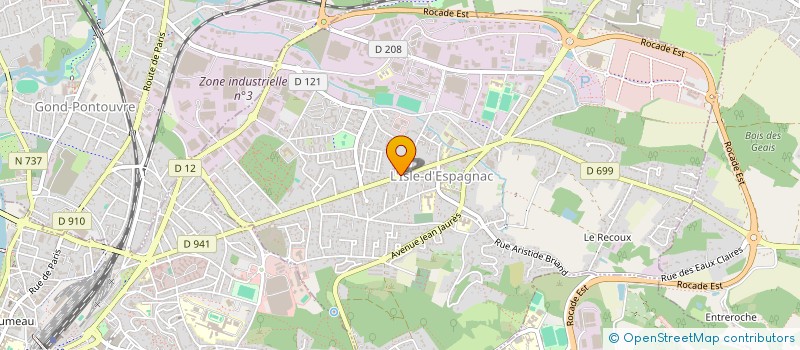 localisation de l'entreprise LES HALLES DU FRAIS à L'ISLE-D'ESPAGNAC