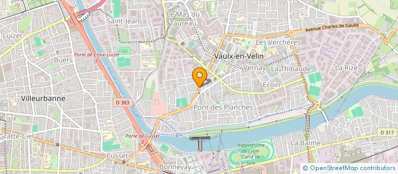 localisation de l'entreprise LES HALLES DU GRAND VIRE à VAULX-EN-VELIN
