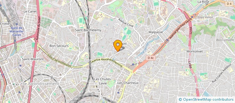 localisation de l'entreprise LES HALLES DU MOULIN à MARSEILLE