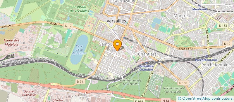 localisation de l'entreprise LES HALLES DU ROY à VERSAILLES