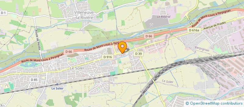 localisation de l'entreprise LES HALLES DU SOLER  LE SOLER