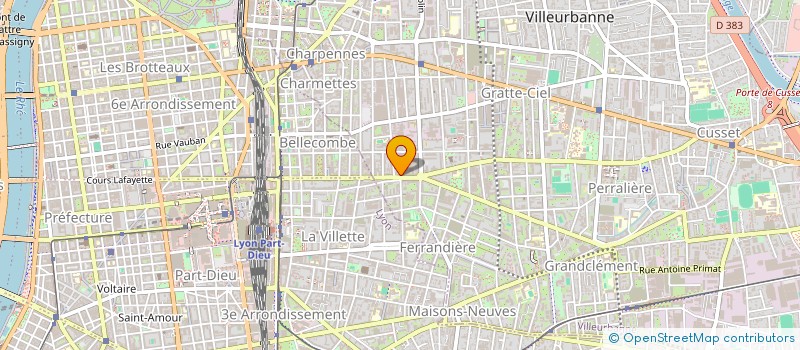 localisation de l'entreprise LES HALLES DU TOTEM  VILLEURBANNE