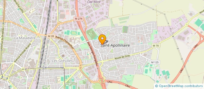 localisation de l'entreprise LES HALLES FLEURIEE à SAINT-APOLLINAIRE