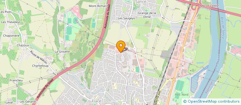 localisation de l'entreprise LES HALLES MACONNAISES à MACON