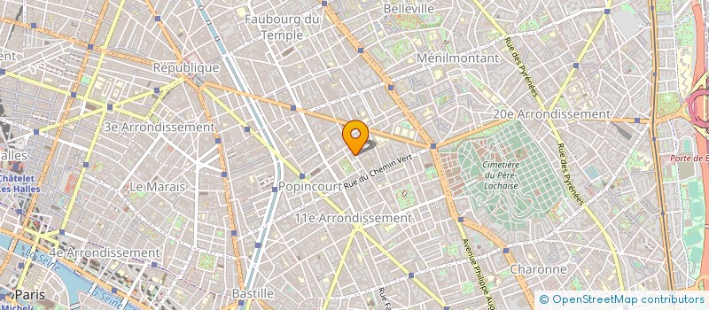 localisation de l'entreprise LES HALLES SAINT MAUR à PARIS
