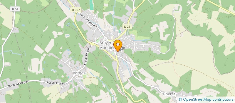 localisation de l'entreprise LES HALLIER à BRUYERES-ET-MONTBERAULT