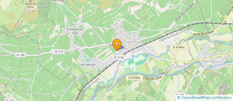 localisation de l'entreprise LES HALTES AUX VINS  SANTENAY